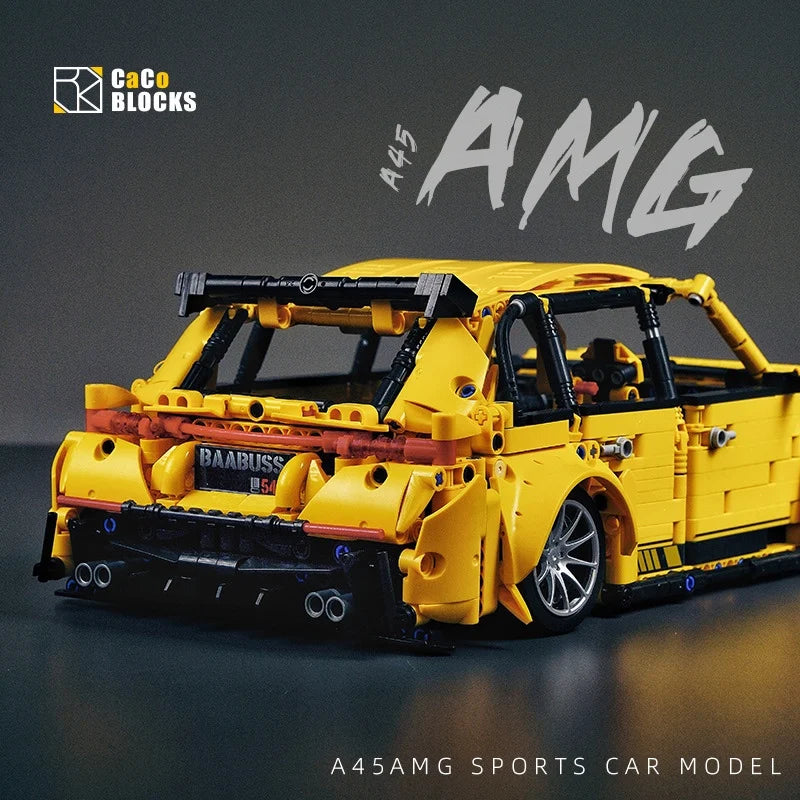 NEW Technical Yellow Speed Racing Building Blocks Sports Car Model Moc Assemble Bricks Toys birthday gift For Kids Adult 1870PCS