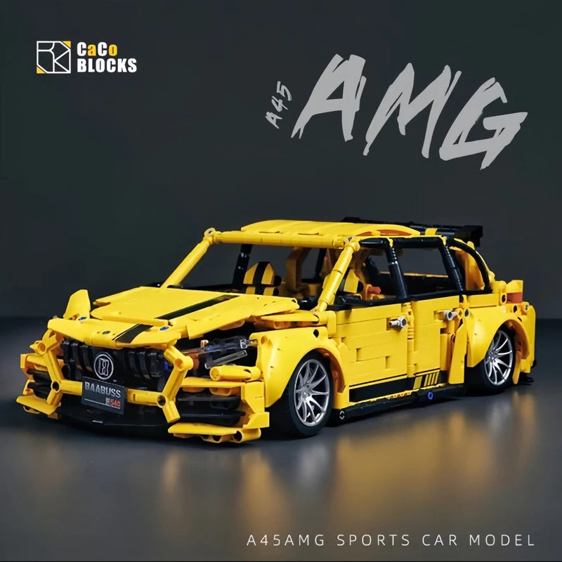 NEW Technical Yellow Speed Racing Building Blocks Sports Car Model Moc Assemble Bricks Toys birthday gift For Kids Adult 1870PCS